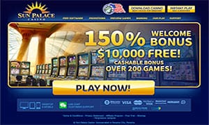 SunPalace Casino $10,000 Slots Bonus